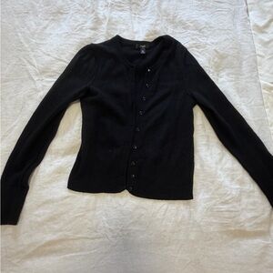 Aqua Cashmere Black Cardigan